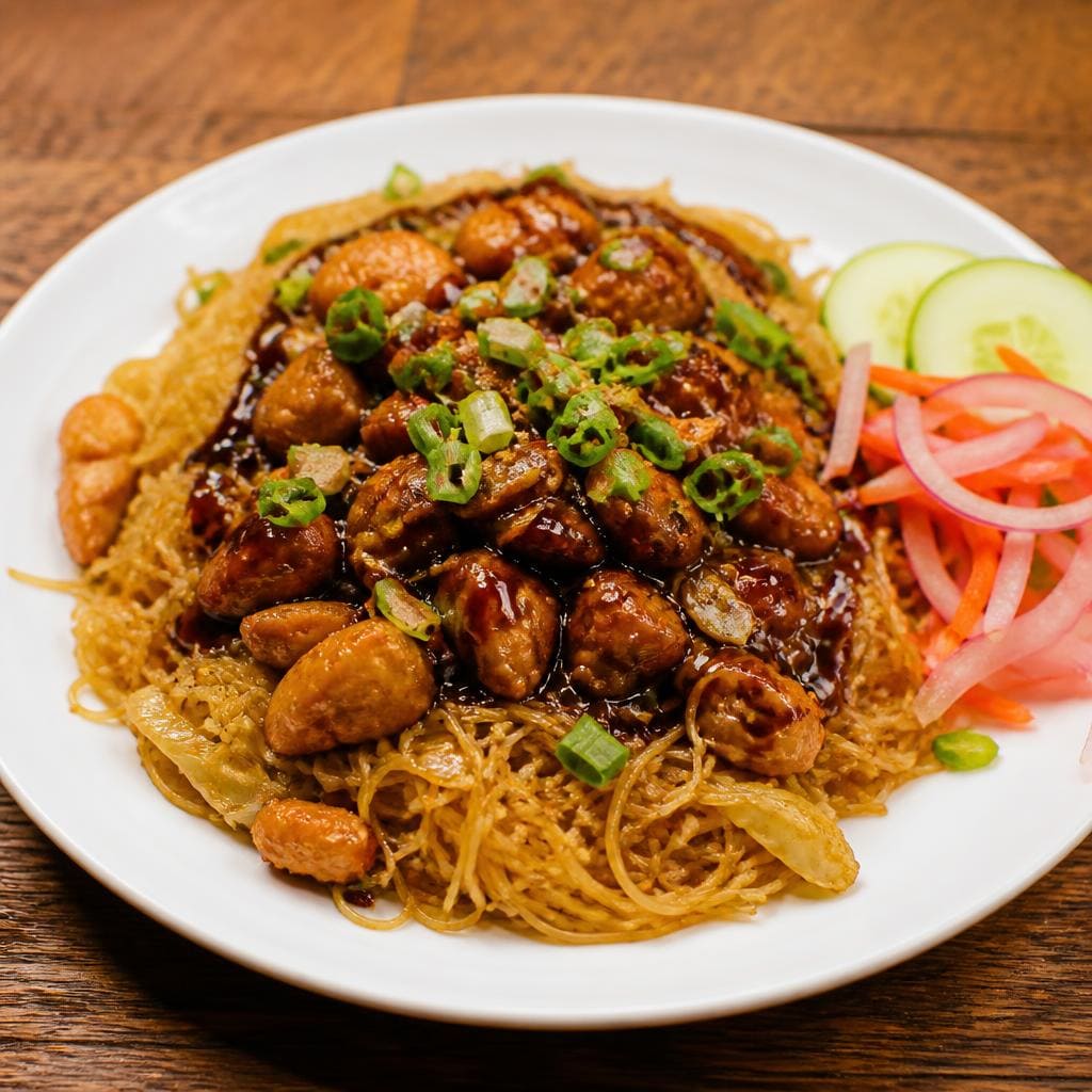 Bakmi Golek Bihun Goreng Ayam